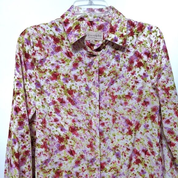 PHILOSOPHY Floral Drop Waist Ruffle Dress XS - Picture 2 of 8